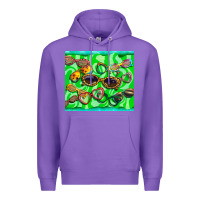 Purple sunglasses Premium Hoodie - BarkalooDesign