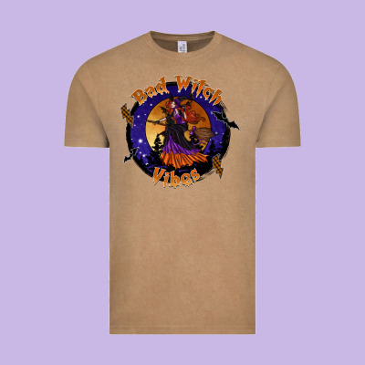 Bad Witch Vibes Vintage Tee Designed By Sublimationcraftshop