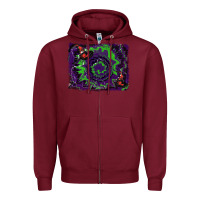 Burgundy halloween witch hat backgraund Zipper Hoodie - RanaPortraitStore