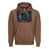 Chestnut halloween witch hat backgraund Zipper Hoodie - RanaPortraitStore