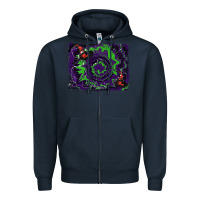 Navy halloween witch hat backgraund Zipper Hoodie - RanaPortraitStore