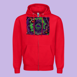 Halloween Witch Hat Backgraund Zipper Hoodie Designed By Ranaportraitstore
