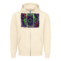 Sandshell halloween witch hat backgraund Zipper Hoodie - RanaPortraitStore