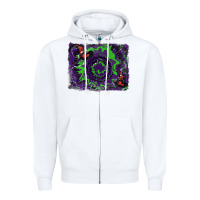 White halloween witch hat backgraund Zipper Hoodie - RanaPortraitStore