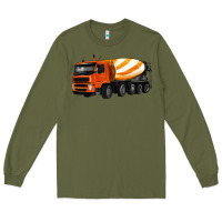 Army Green cement truck Long Sleeve Tee - Artiststas