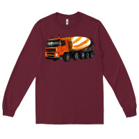 Burgundy cement truck Long Sleeve Tee - Artiststas