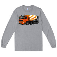 Heather Grey cement truck Long Sleeve Tee - Artiststas
