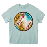 Arona baseball with sunflower round earrings Heavy Core Tee - BundleAndBundleShop