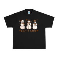 Black Let It Snow Snowmen Urban Heavy Tee - LillyAllenDesigns