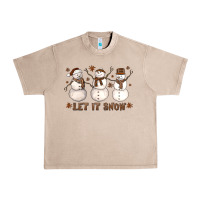 French Oak Let It Snow Snowmen Urban Heavy Tee - LillyAllenDesigns