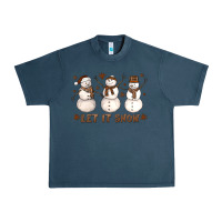 Let It Snow Snowmen Urban Heavy Tee | Teevron