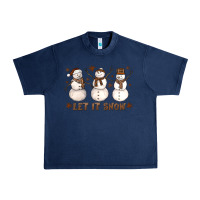 Navy Let It Snow Snowmen Urban Heavy Tee - LillyAllenDesigns