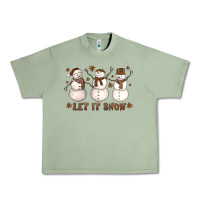 Oil Green Let It Snow Snowmen Urban Heavy Tee - LillyAllenDesigns