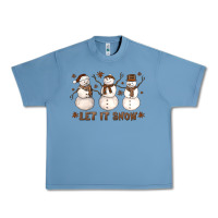 Pebble Blue Let It Snow Snowmen Urban Heavy Tee - LillyAllenDesigns