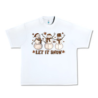 White Let It Snow Snowmen Urban Heavy Tee - LillyAllenDesigns