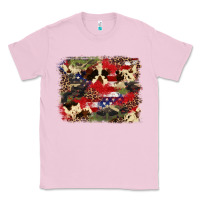 Bubblegum Pink 4th of july american flagcowhide  leopard backgrou Classic Tee - FaDigitalArtStudio