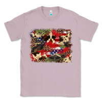 Lilac 4th of july american flagcowhide  leopard backgrou Classic Tee - FaDigitalArtStudio