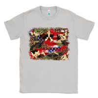 Moon Dust 4th of july american flagcowhide  leopard backgrou Classic Tee - FaDigitalArtStudio