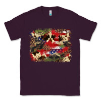 Plum 4th of july american flagcowhide  leopard backgrou Classic Tee - FaDigitalArtStudio