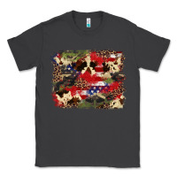 Smoke 4th of july american flagcowhide  leopard backgrou Classic Tee - FaDigitalArtStudio