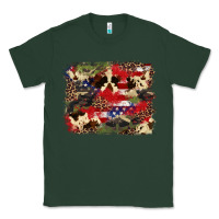 Sports Green 4th of july american flagcowhide  leopard backgrou Classic Tee - FaDigitalArtStudio