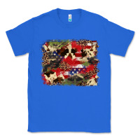 True Royal 4th of july american flagcowhide  leopard backgrou Classic Tee - FaDigitalArtStudio