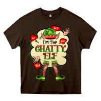 Chocolate Brown im the chatty elf Heavy Core Tee - FaDigitalArtStudio
