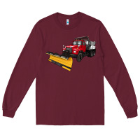 Burgundy snow plow Long Sleeve Tee - Artiststas