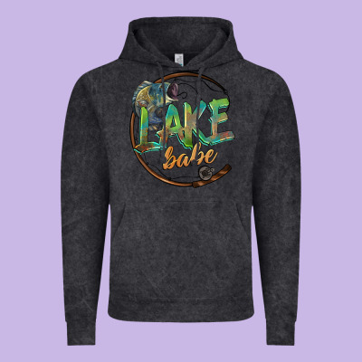Lake Babe Vintage Hoodie Designed By Barkaloodesign
