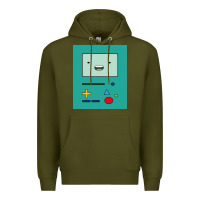 Army Green adventure time game bmo cover funny Premium Hoodie - baoMotion