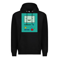 Black adventure time game bmo cover funny Premium Hoodie - baoMotion