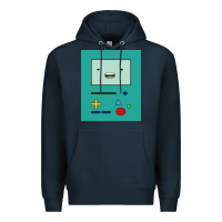 Navy adventure time game bmo cover funny Premium Hoodie - baoMotion