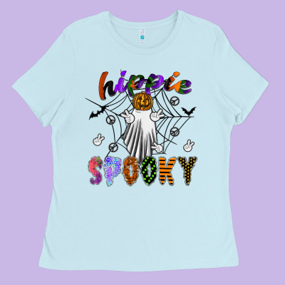 Hippie Spooky Ladies Tee Designed By Sublimationcraftshop