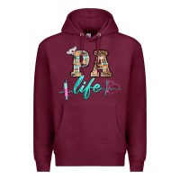 Burgundy western nurse pa  life Premium Hoodie - BarkalooDesign