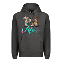 Charcoal Heather western nurse pa  life Premium Hoodie - BarkalooDesign