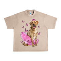 French Oak Labrador Retriever Dog With Tutu Urban Heavy Tee - LillyAllenDesigns