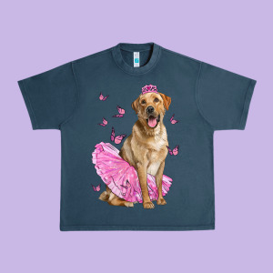 Labrador Retriever Dog With Tutu Urban Heavy Tee Designed By Lillyallendesigns