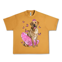Peanut Butter Labrador Retriever Dog With Tutu Urban Heavy Tee - LillyAllenDesigns