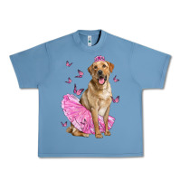 Pebble Blue Labrador Retriever Dog With Tutu Urban Heavy Tee - LillyAllenDesigns