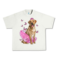 Pistachio Labrador Retriever Dog With Tutu Urban Heavy Tee - LillyAllenDesigns