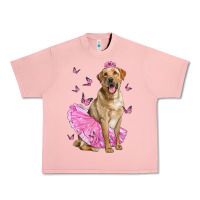Salmon Labrador Retriever Dog With Tutu Urban Heavy Tee - LillyAllenDesigns