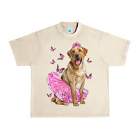Sandshell Labrador Retriever Dog With Tutu Urban Heavy Tee - LillyAllenDesigns