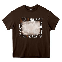 Chocolate Brown cowhide frames backround 3 Heavy Core Tee - RanaPortraitStore