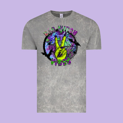 Bad Witch Vibes Vintage Tee Designed By Sublimationcraftshop