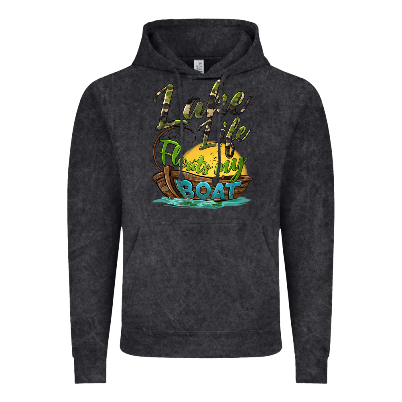 Lake Life Floats My Boat Vintage Hoodie by BarkalooDesign | Teevron
