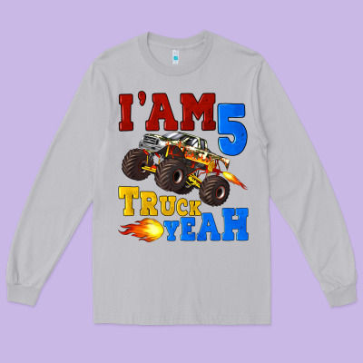 I'am Five Truck Yeah Long Sleeve Tee Designed By Artiststas