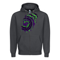 Smoke tie dye patch Zipper Hoodie - RanaPortraitStore