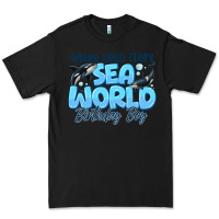 Black Whale Hello There Sea World Birthday Boy Premium Tee - CowhideDigitalArt