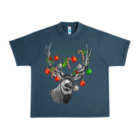 Midnight Navy Mule deer with Urban Heavy Tee - LillyAllenDesigns