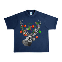 Navy Mule deer with Urban Heavy Tee - LillyAllenDesigns